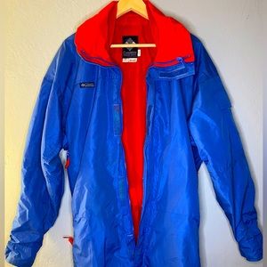 Vintage Columbia One Piece Snow Suit Red and Blue